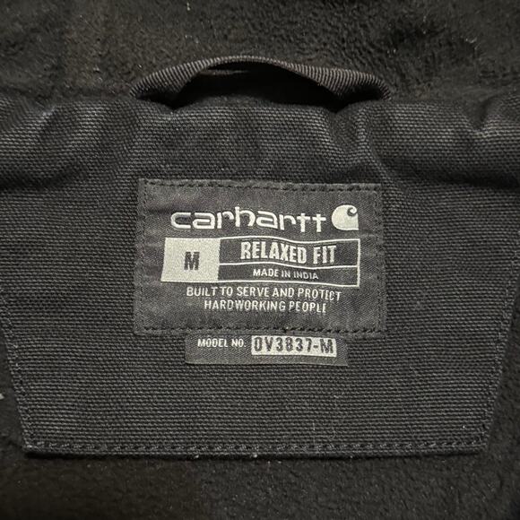 Carhartt Fleece Lined Hooded Vest Mens Size Medium Workwear - Picture 5 of 8